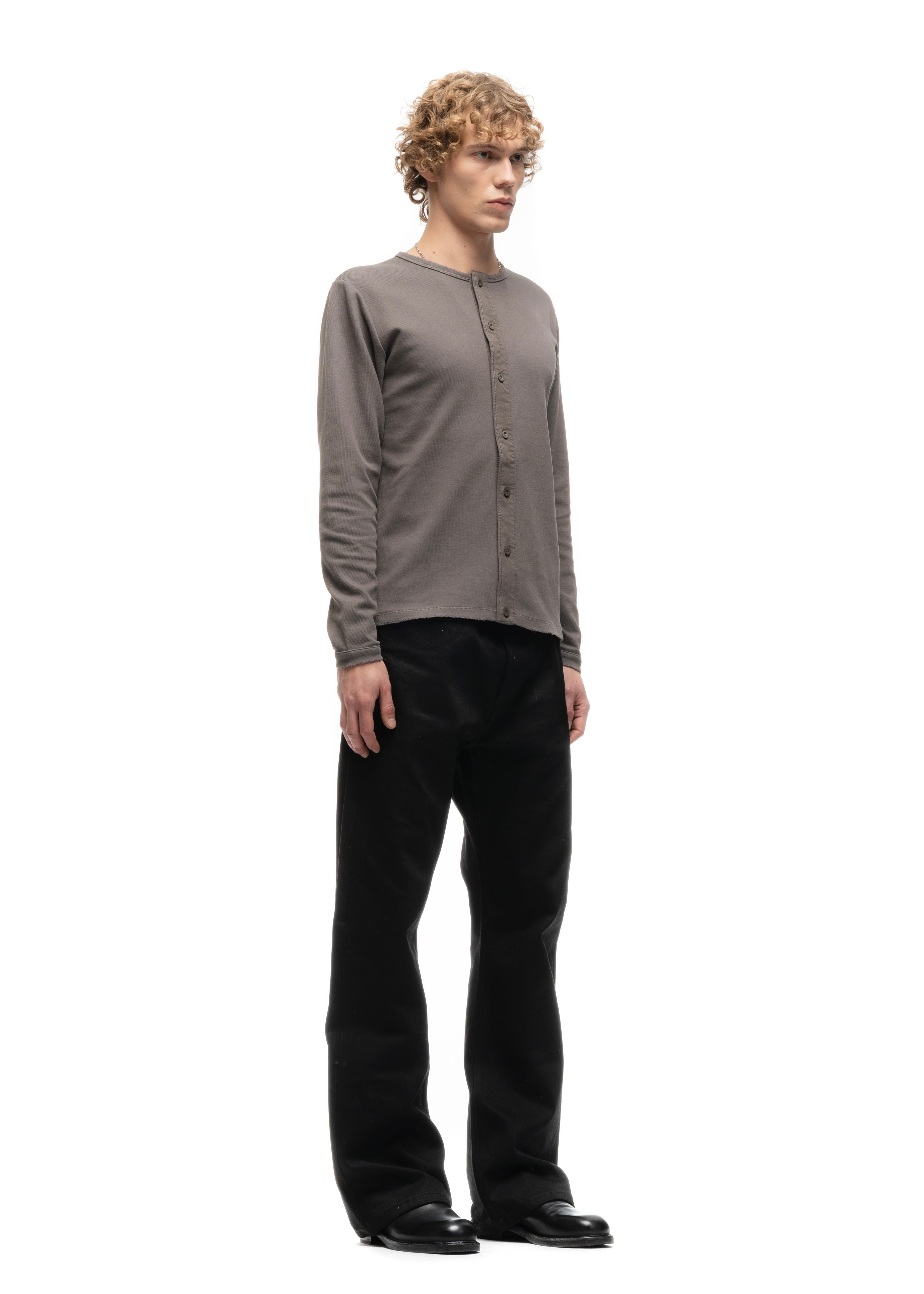 JAPANESE BUTTON-UP CARDIGAN GREY – NO/FAITH STUDIOS