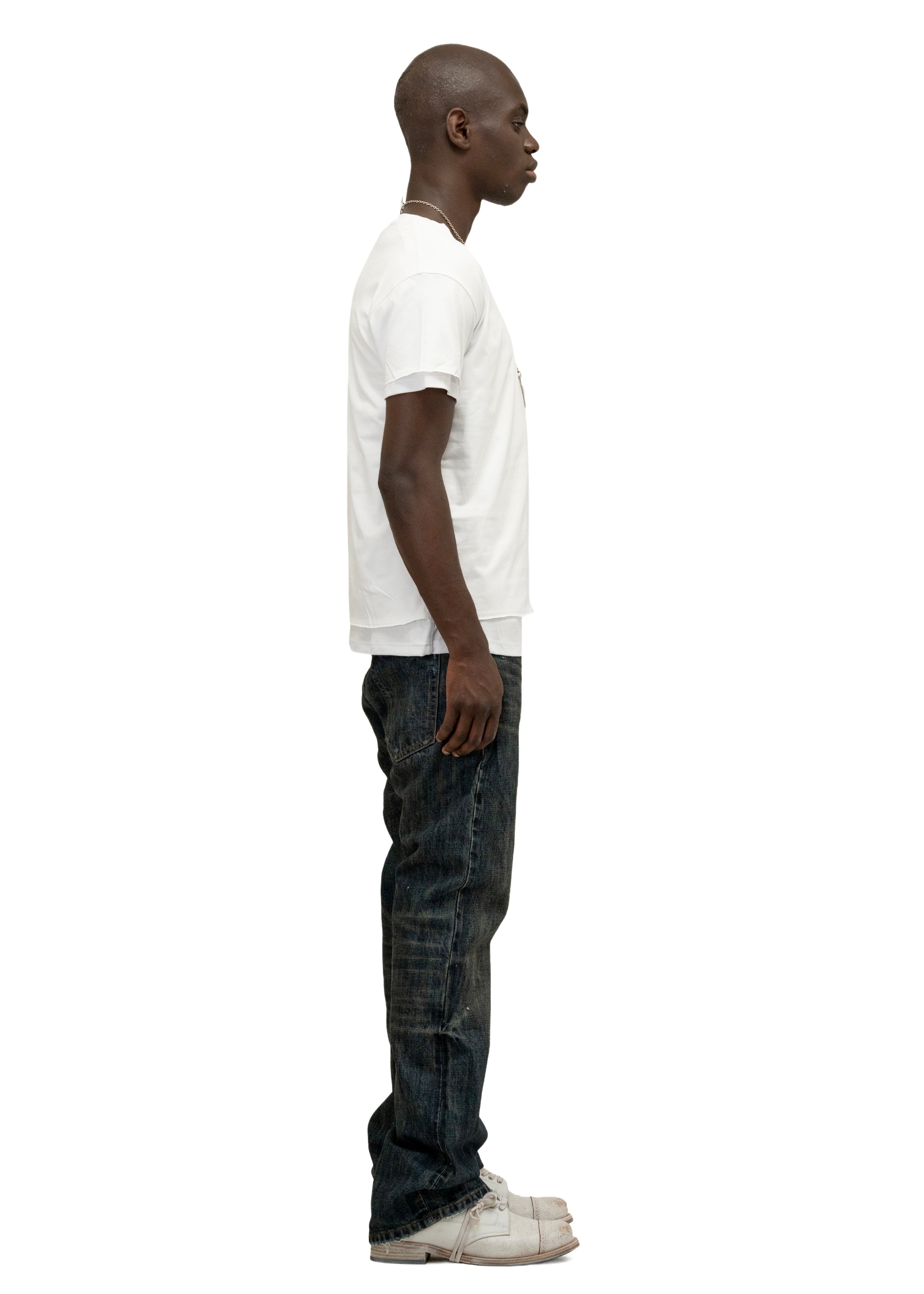 DOUBLE-LAYERED T-SHIRT WHITE – NO/FAITH STUDIOS