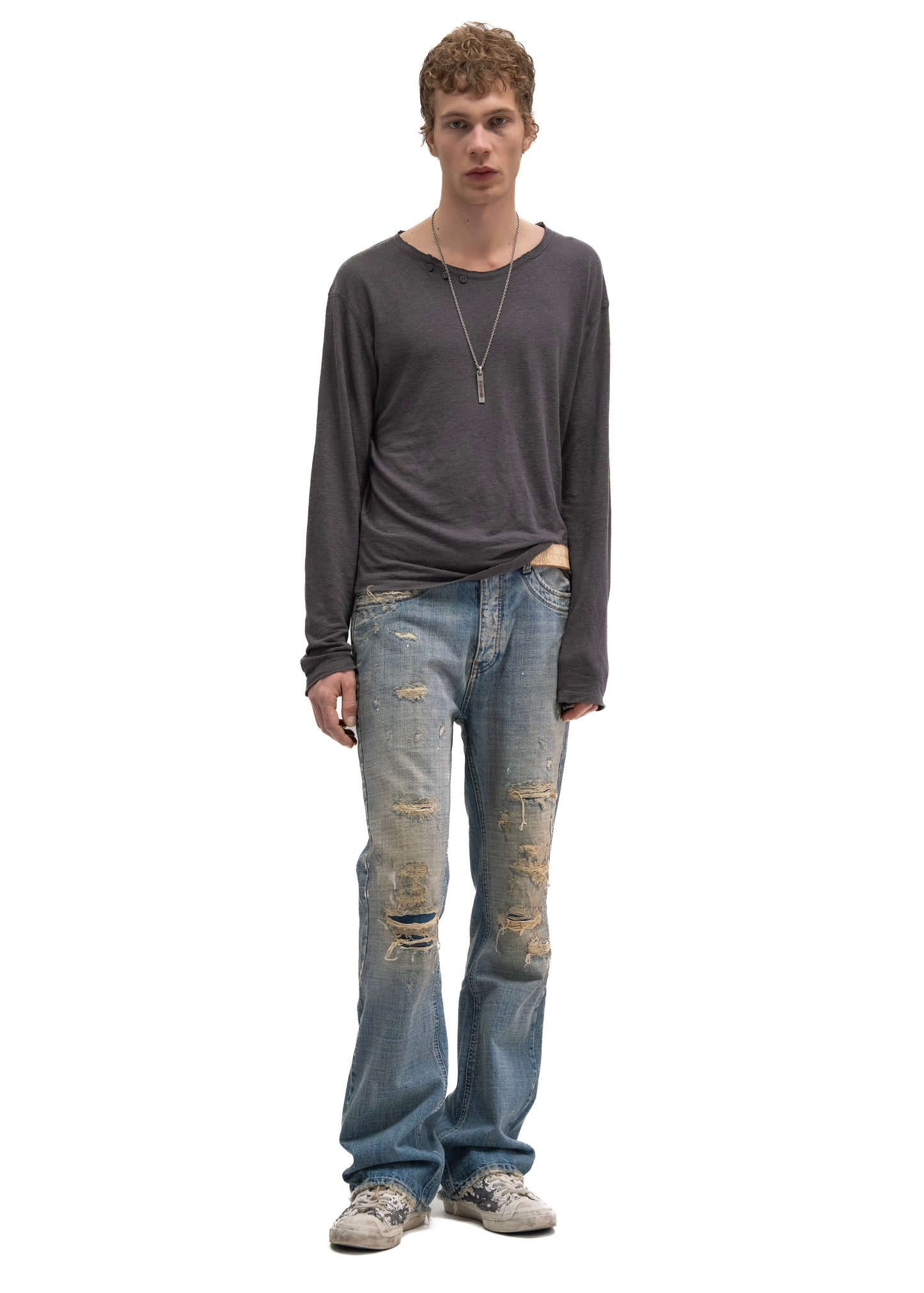 HERITAGE BUTTON-UP LONGSLEEVE GREY