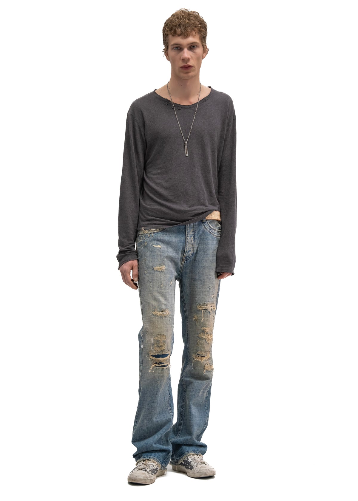 HERITAGE BUTTON-UP LONGSLEEVE GREY