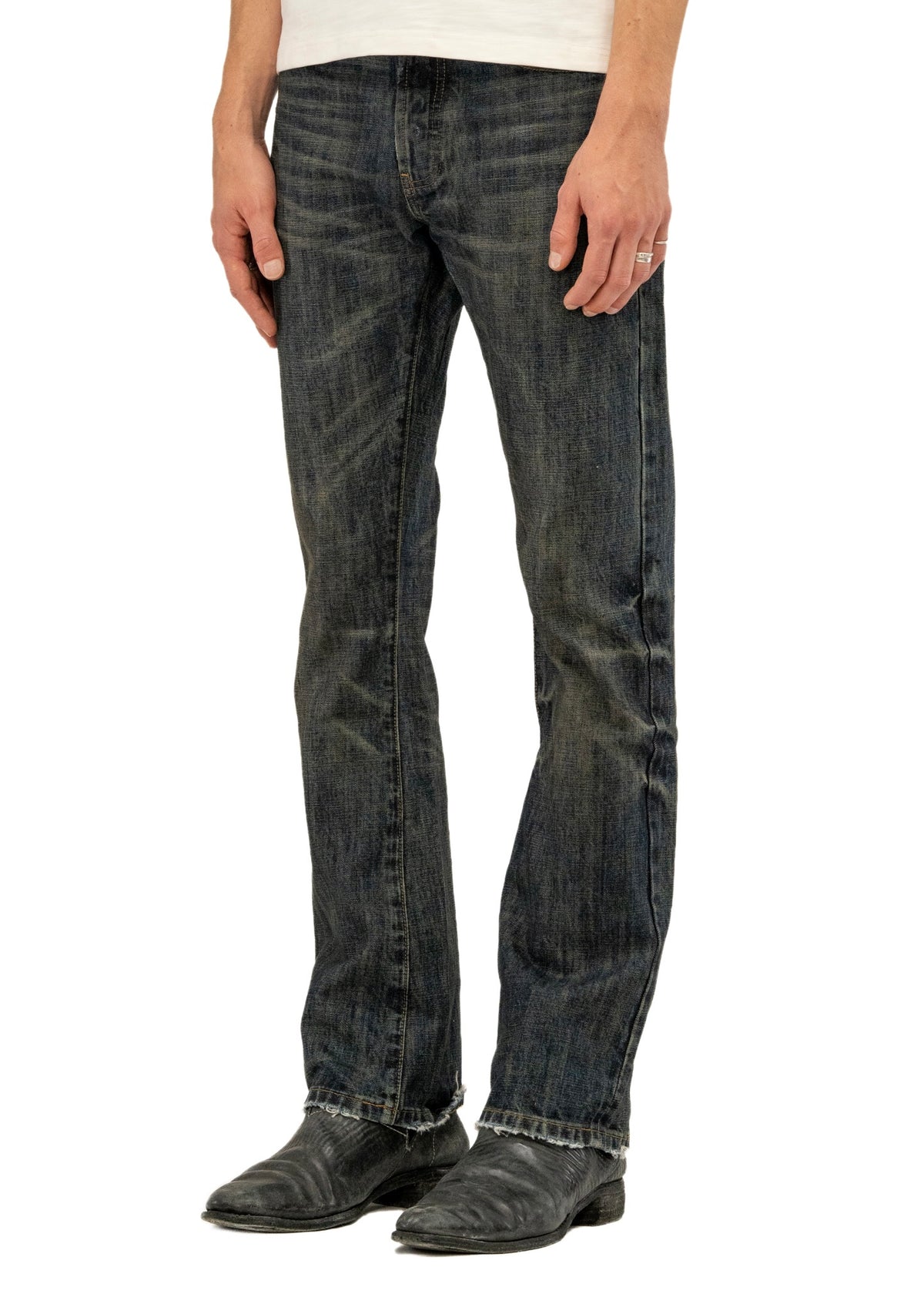 MUDDED SELVEDGE FITTED BOOTCUT DENIM
