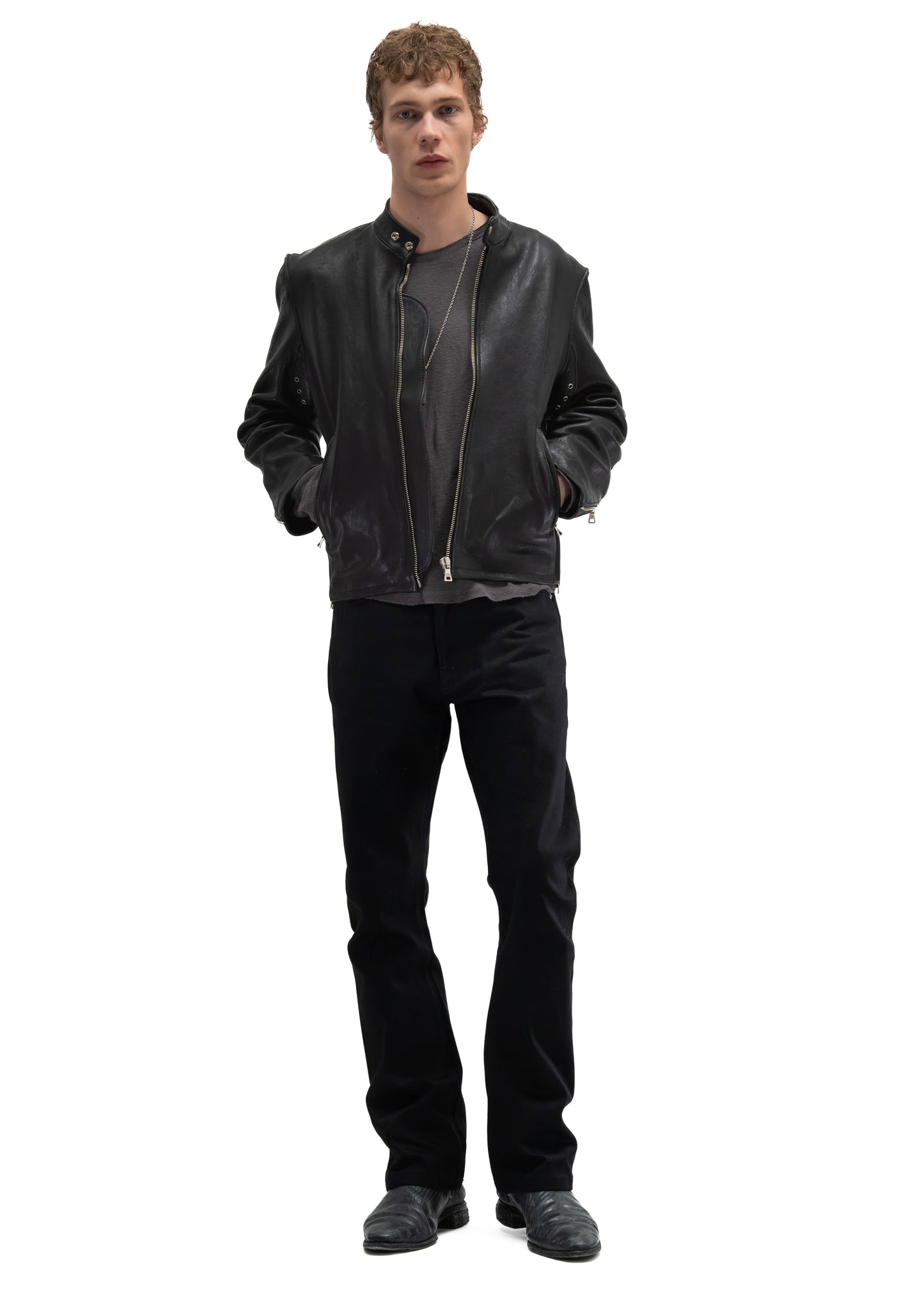 JAPANESE FITTED SELVEDGE BOOTCUT DENIM BLACK