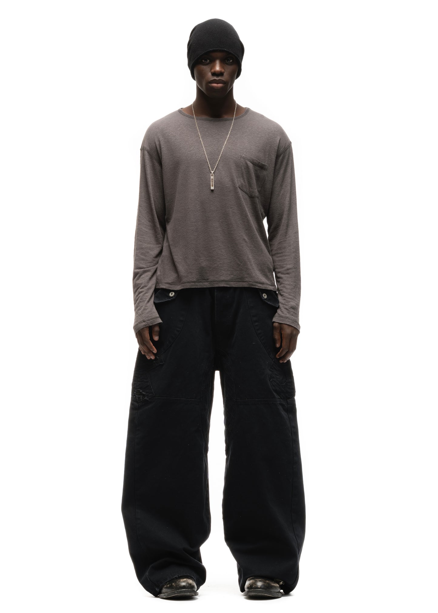 F8 REWORKED PANTS BLACK