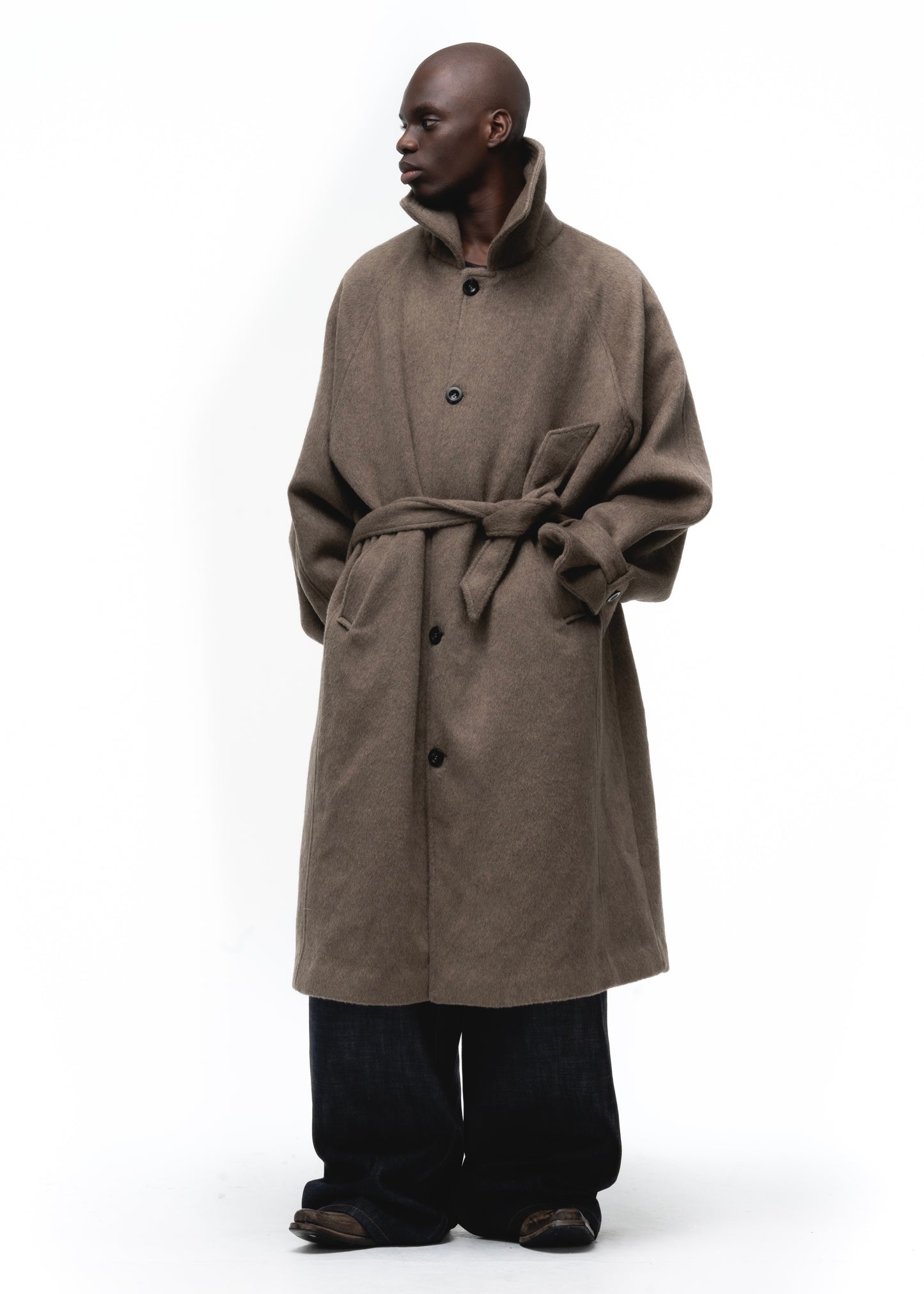 CLASSIC WOOL COAT EARTH GREEN