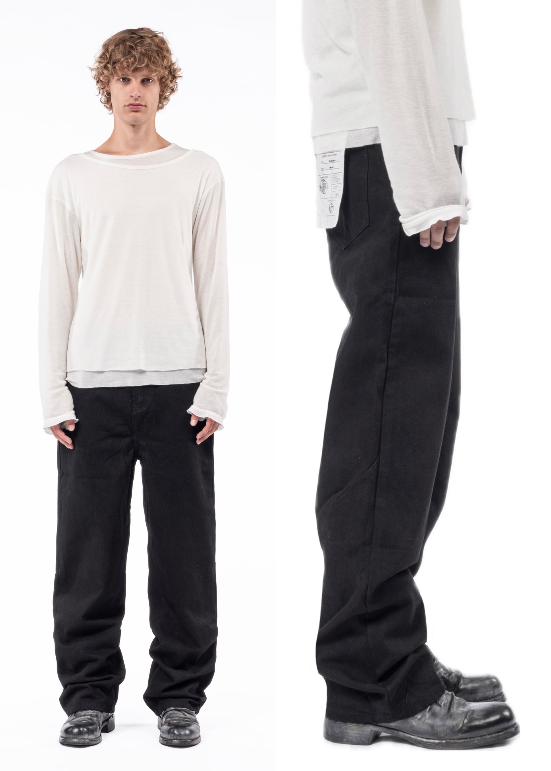 NO/FAITH Washed Wide-leg Denimデニムパンツ 