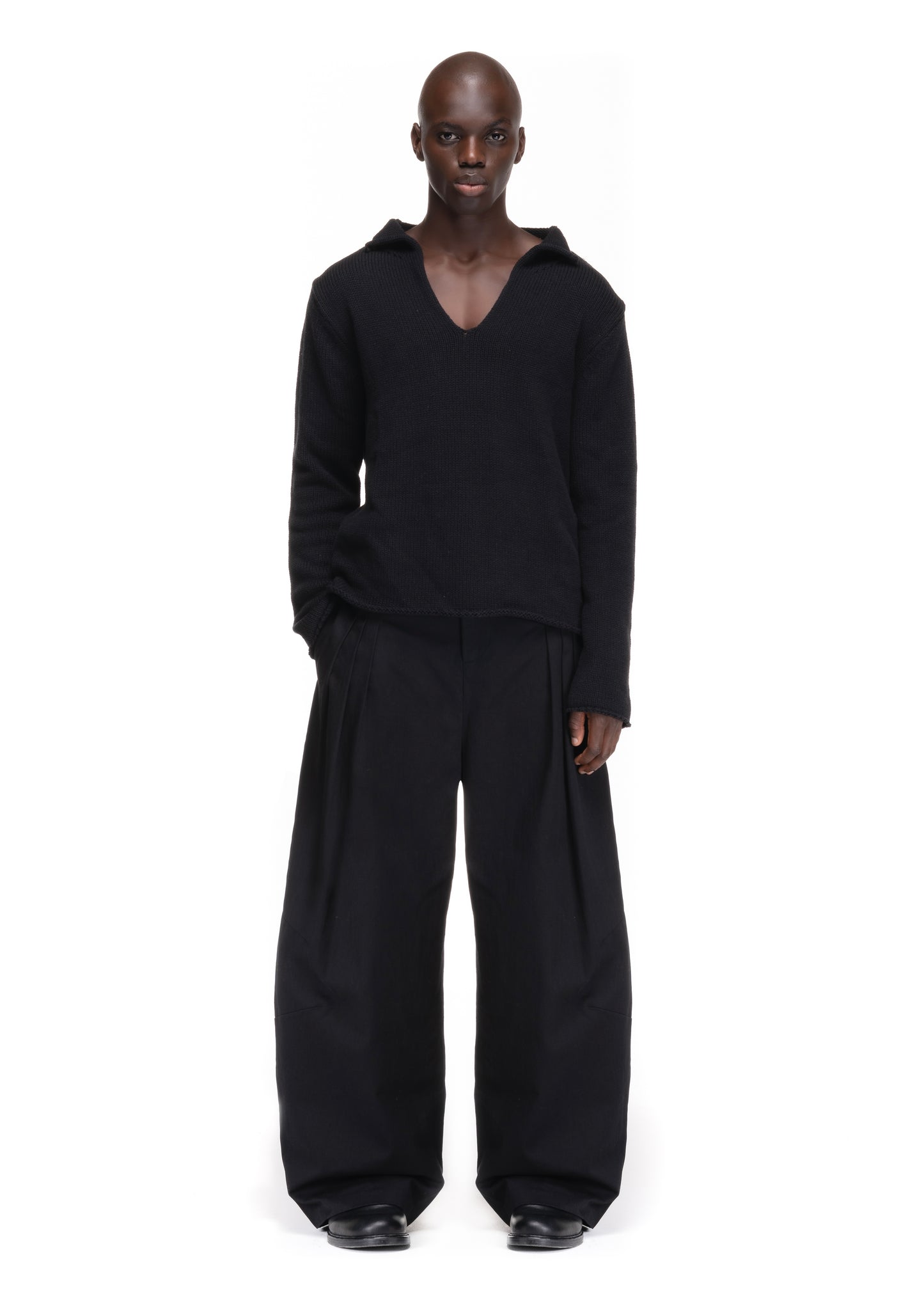 NFS PLEATED SUIT PANTS BLACK