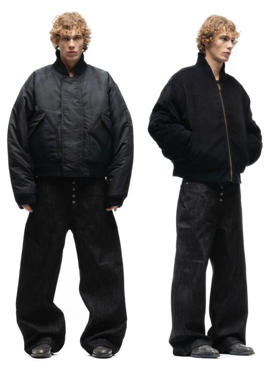 REVERSIBLE BASIC ONYX BOMBER JACKET BLACK