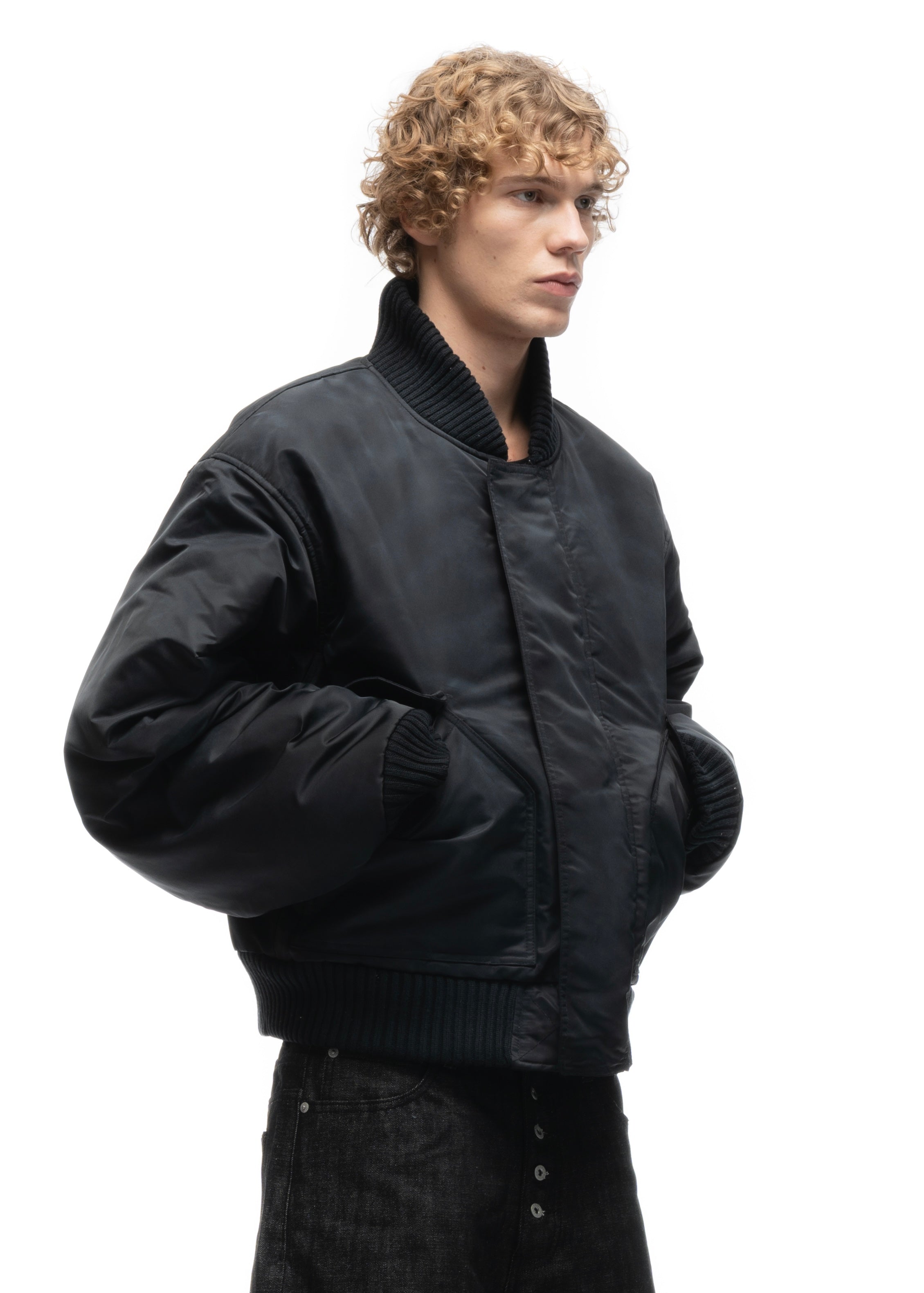 REVERSIBLE BASIC ONYX BOMBER JACKET BLACK – NO/FAITH STUDIOS