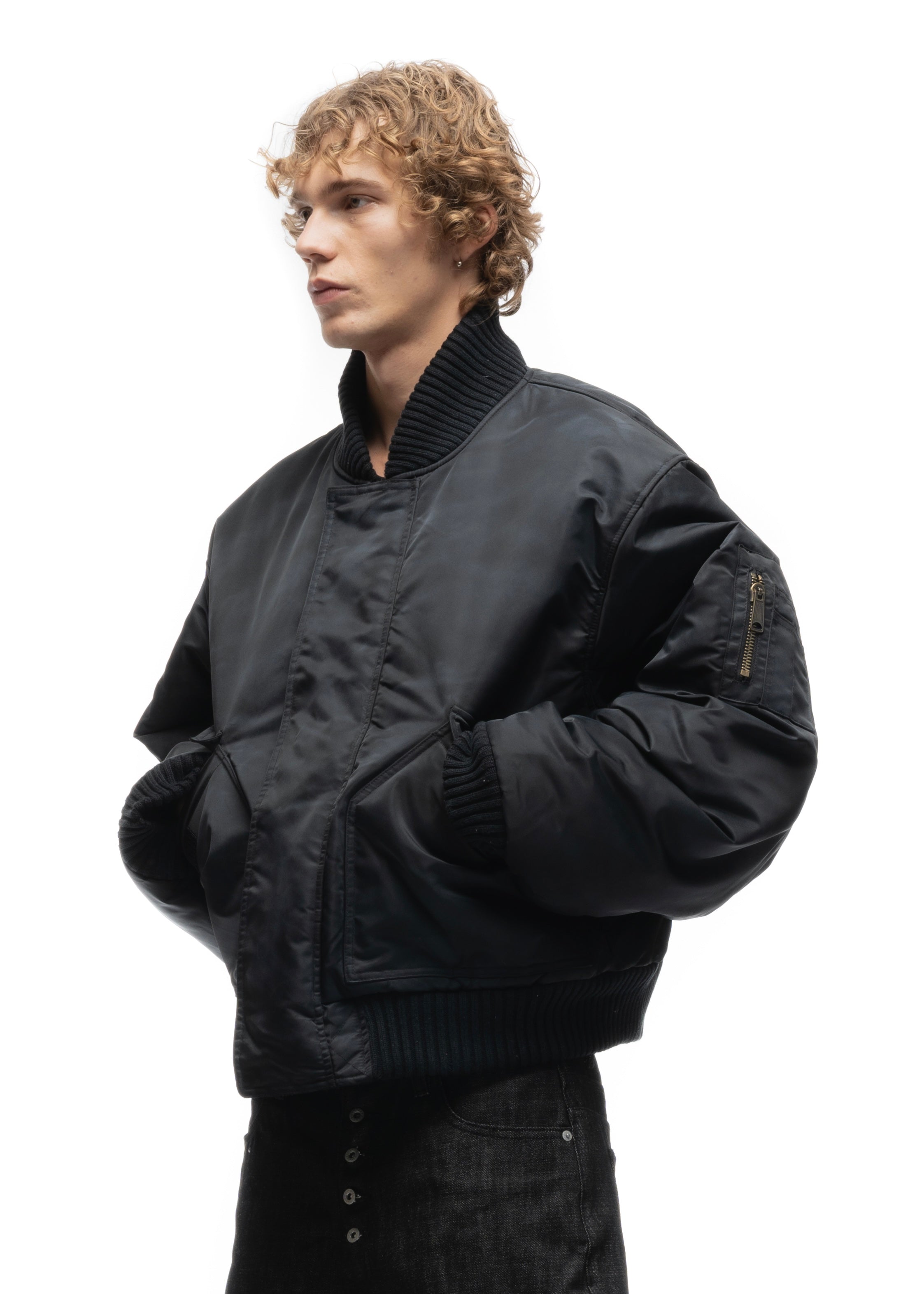 REVERSIBLE BASIC ONYX BOMBER JACKET BLACK – NO/FAITH STUDIOS