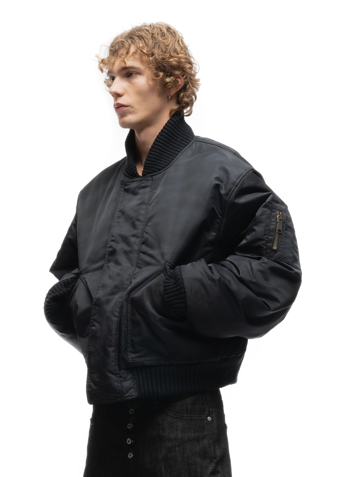 REVERSIBLE BASIC ONYX BOMBER JACKET BLACK