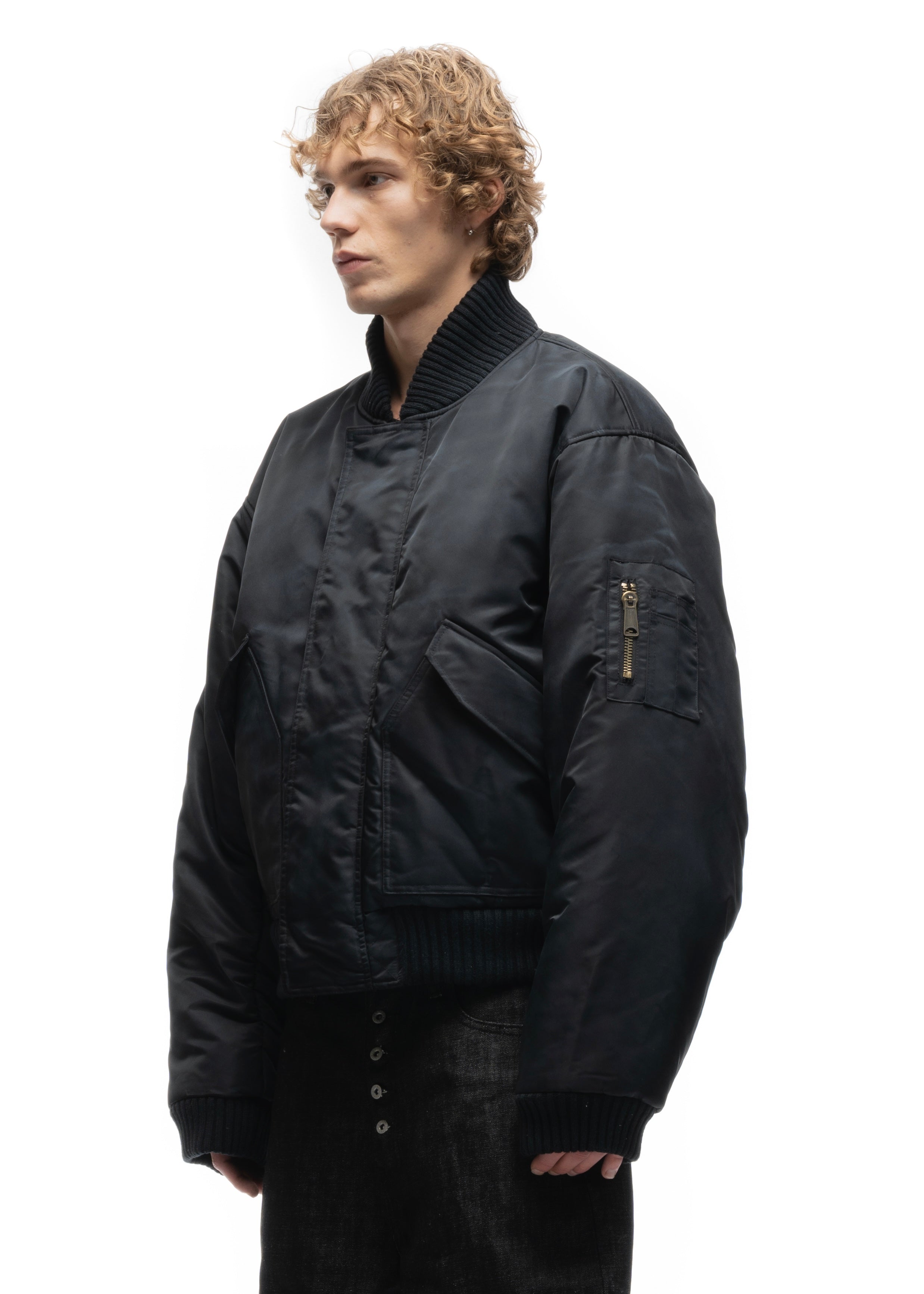 REVERSIBLE BASIC ONYX BOMBER JACKET BLACK – NO/FAITH STUDIOS