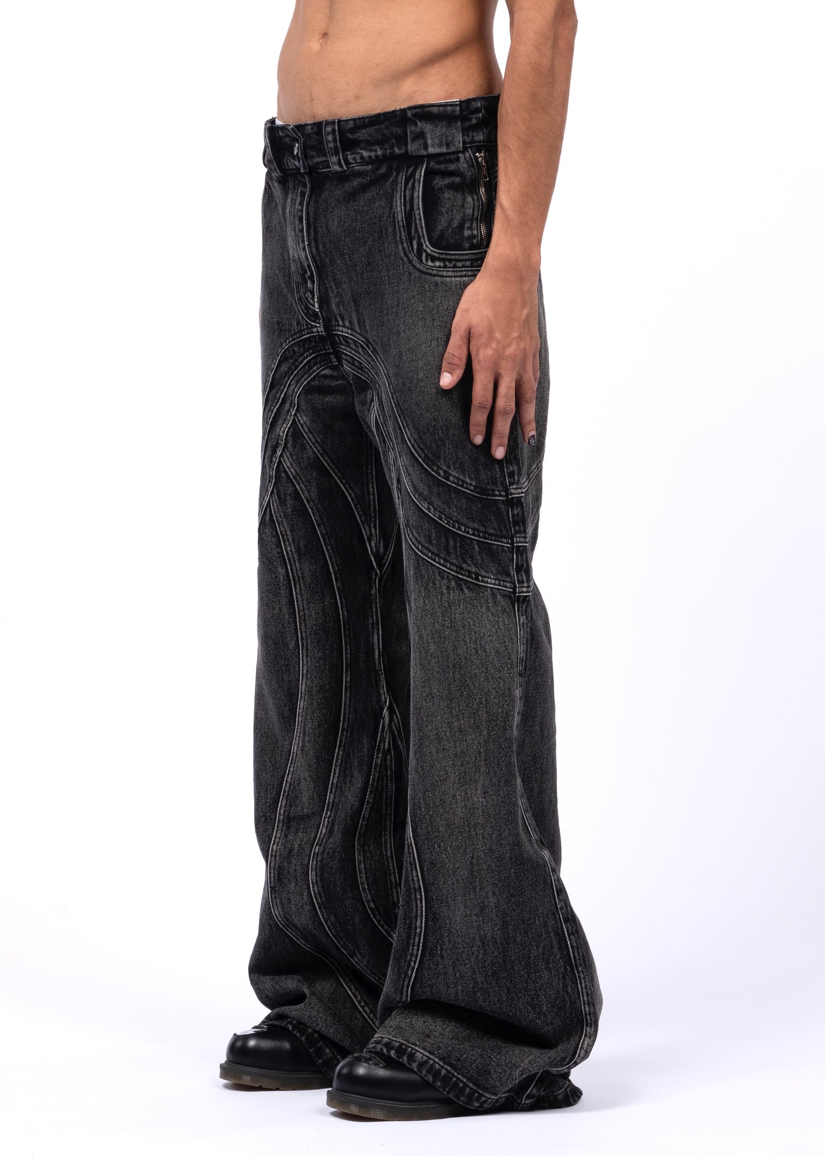 HEAVY WAVE DENIM USED BLACK – NO/FAITH STUDIOS