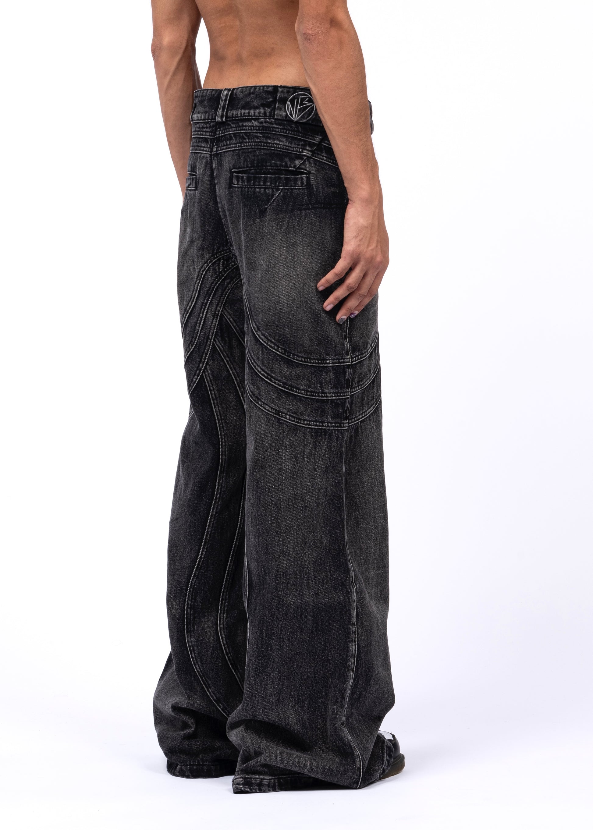 HEAVY WAVE DENIM USED BLACK – NO/FAITH STUDIOS - Main Image