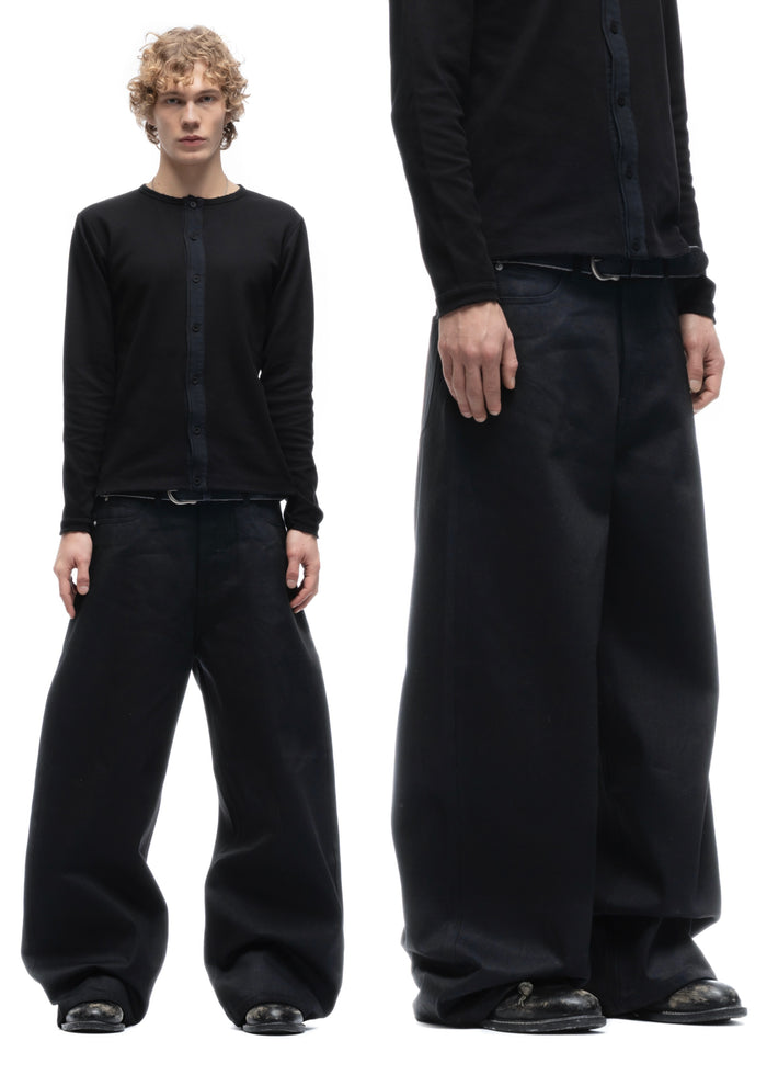 JAPANESE SELVEDGE ULTRA LOOSE DENIM BLACK