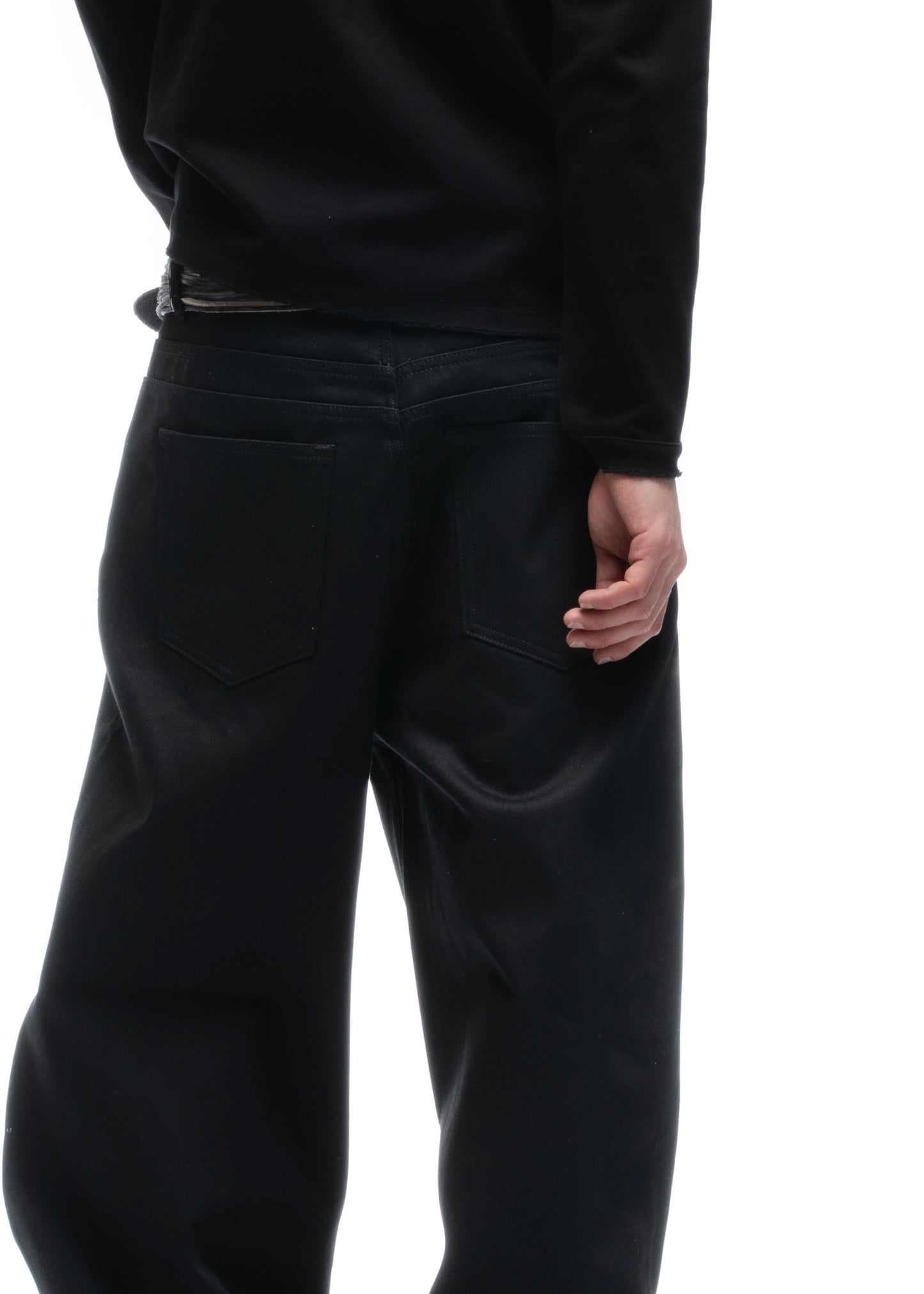 JAPANESE SELVEDGE ULTRA LOOSE DENIM BLACK