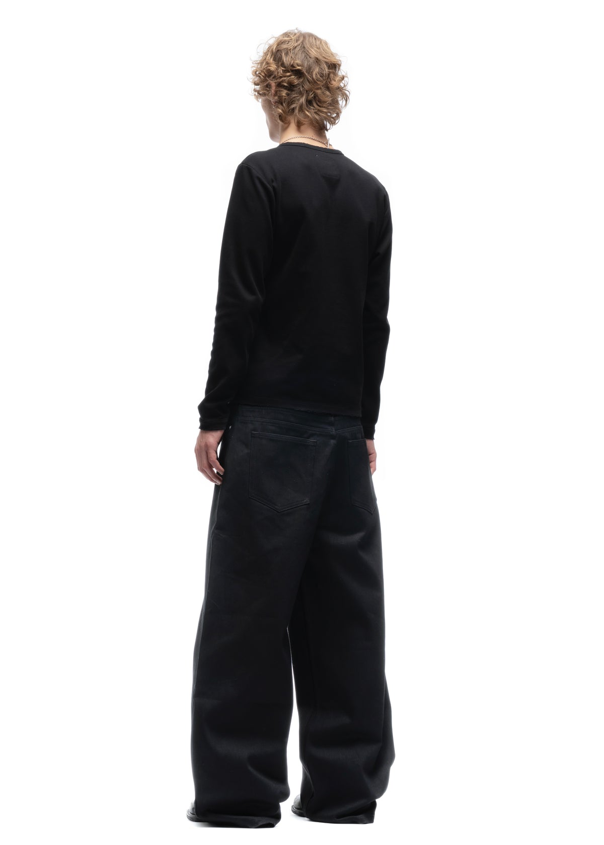 JAPANESE SELVEDGE ULTRA LOOSE DENIM BLACK – NO/FAITH STUDIOS