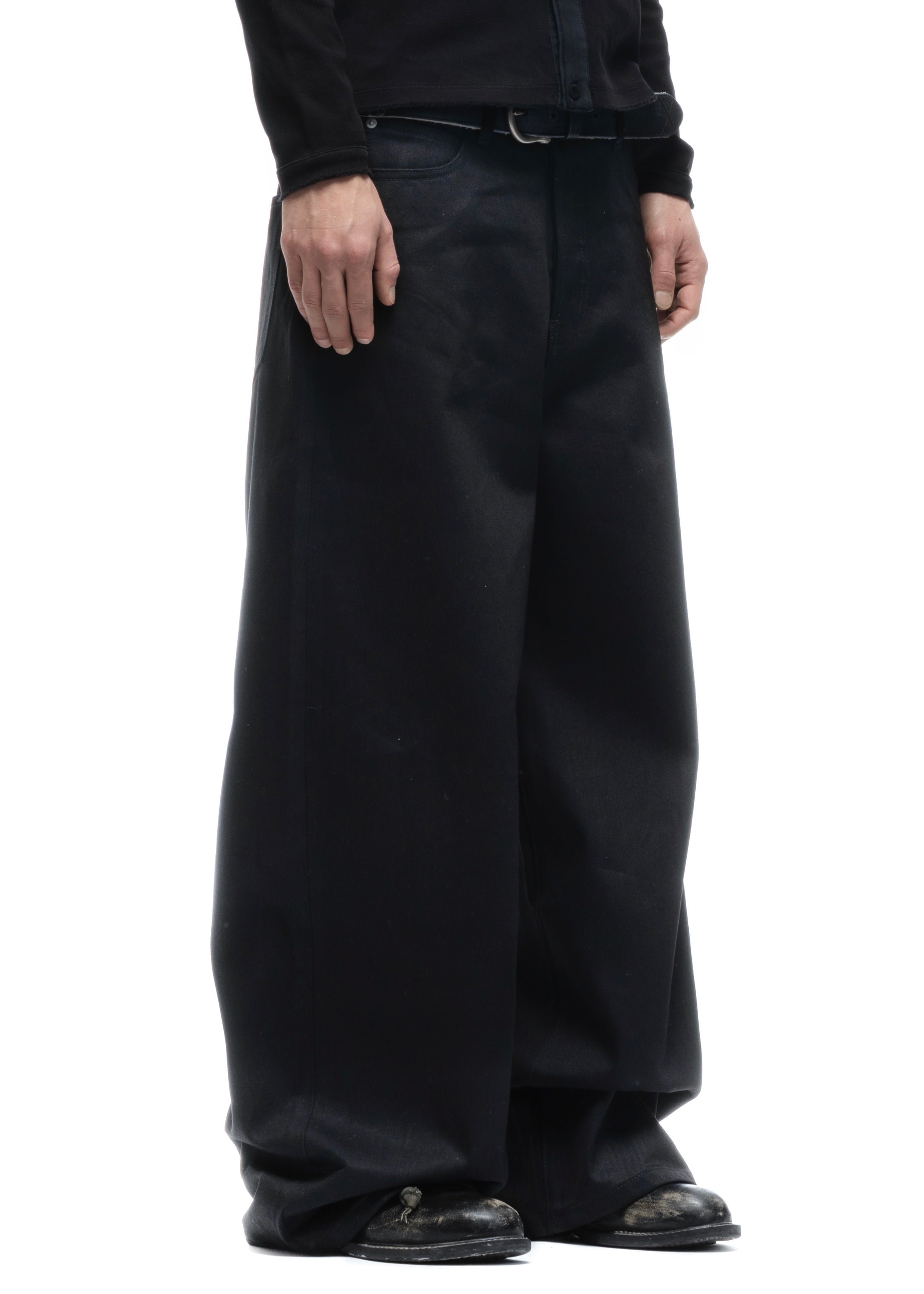 JAPANESE SELVEDGE ULTRA LOOSE DENIM BLACK – NO/FAITH STUDIOS