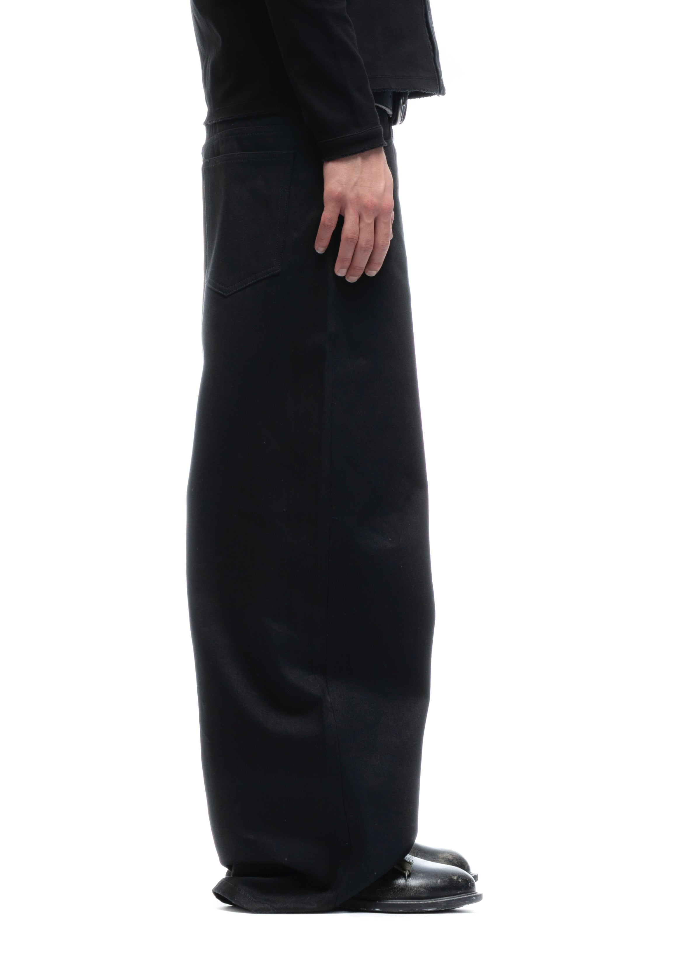 JAPANESE SELVEDGE ULTRA LOOSE DENIM BLACK – NO/FAITH STUDIOS