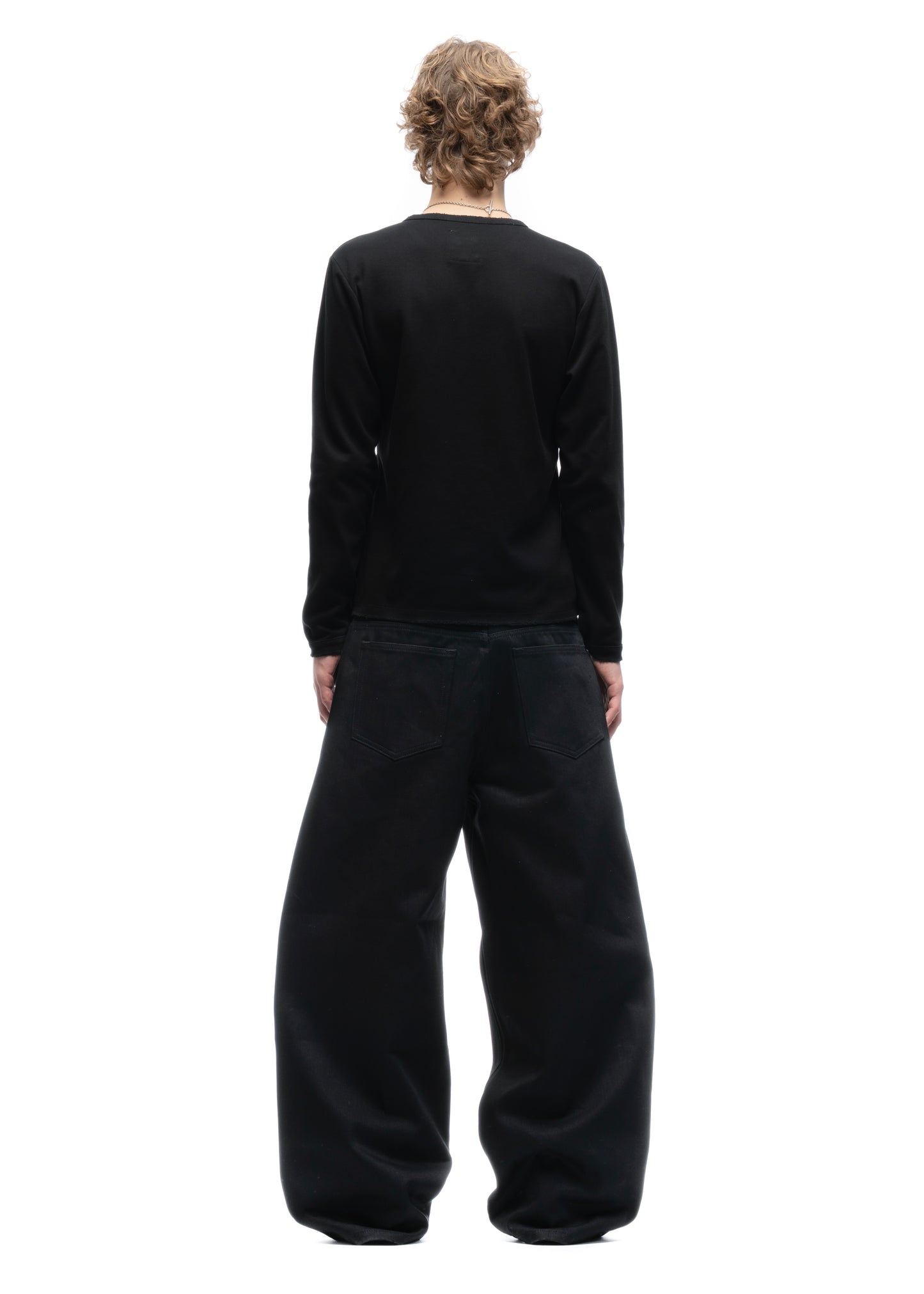 JAPANESE SELVEDGE ULTRA LOOSE DENIM BLACK