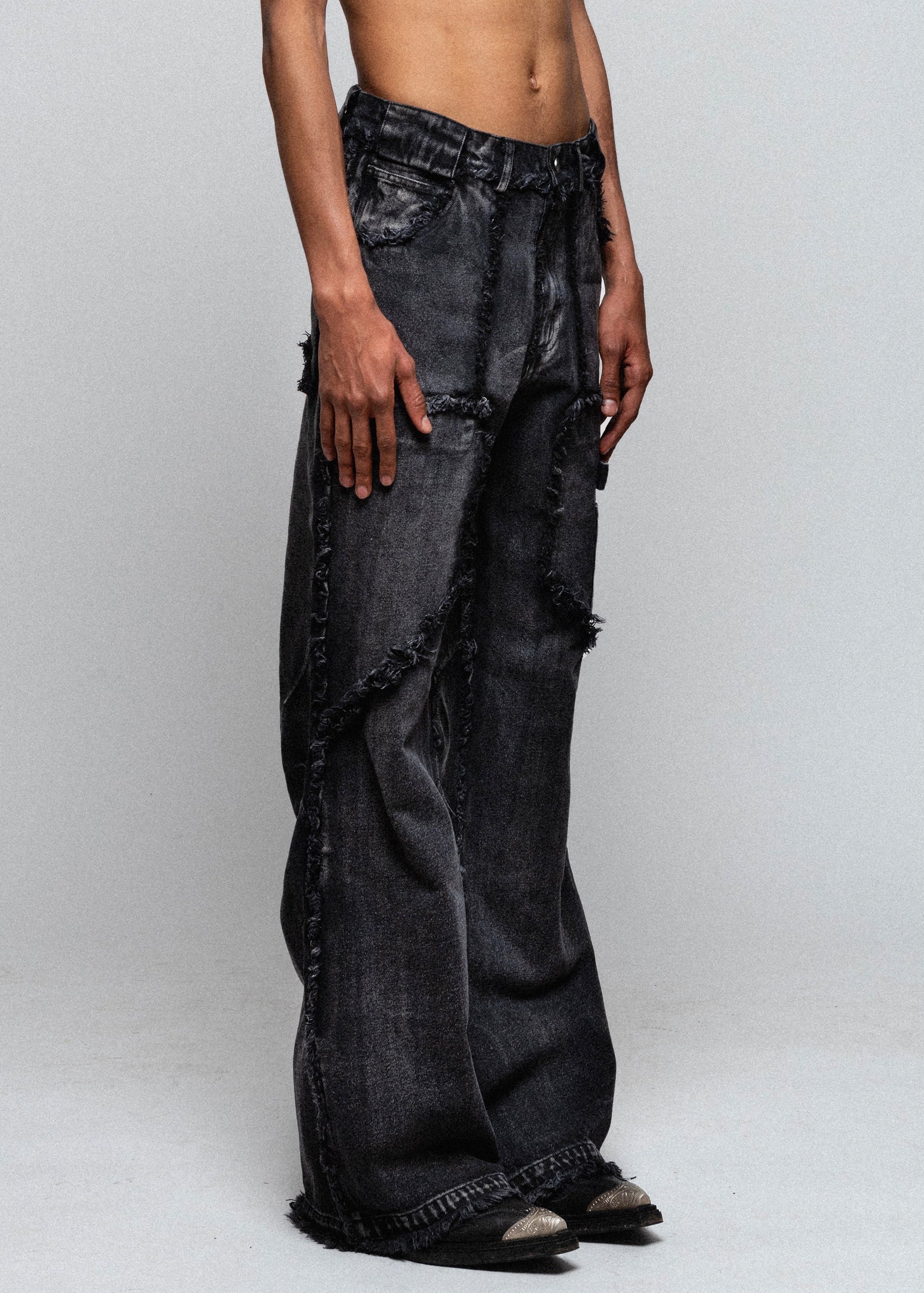 FLARED DENIM 001 BLACK – NO/FAITH STUDIOS