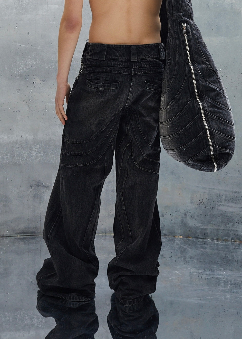 HEAVY WAVE DENIM USED BLACK