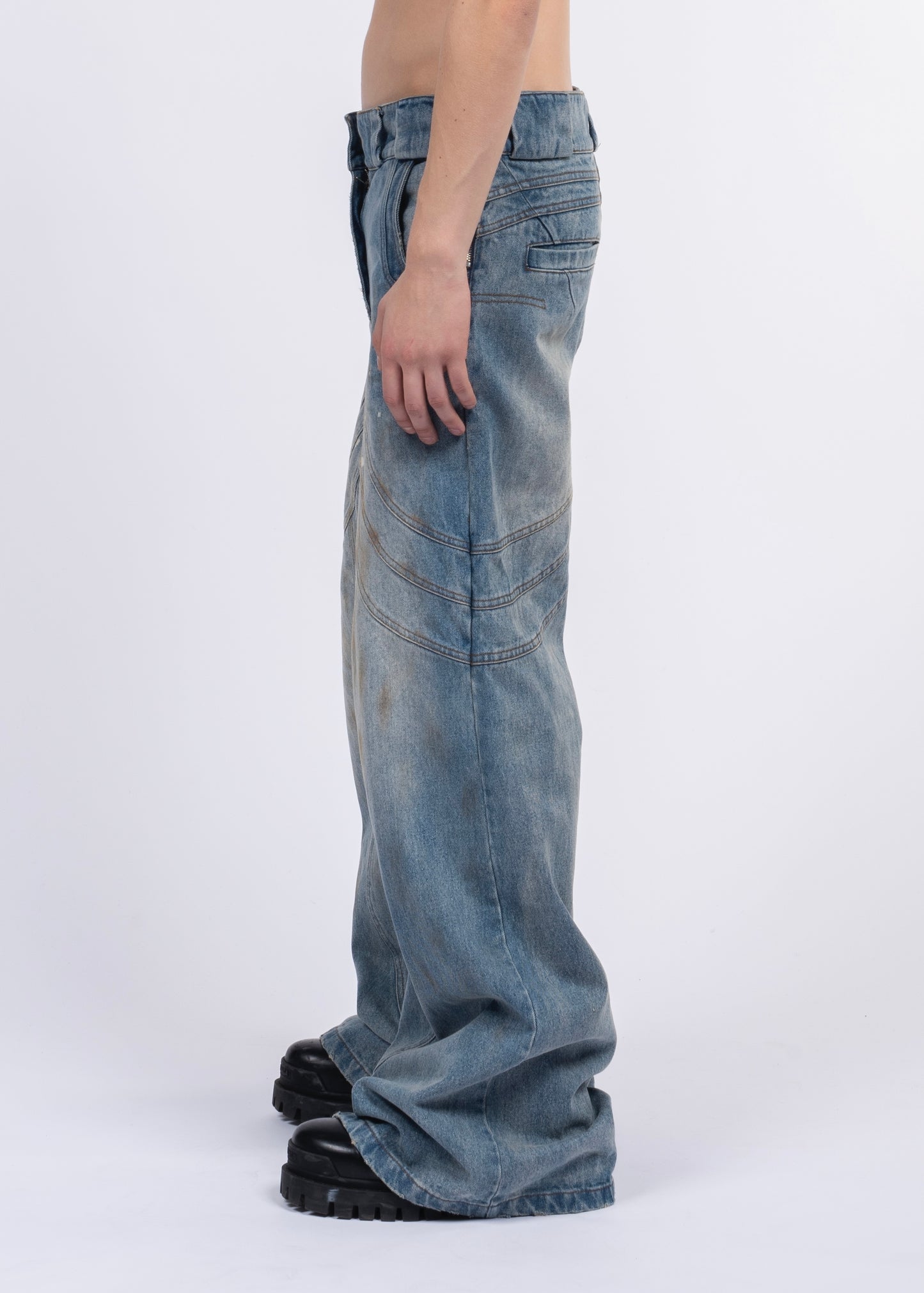 HEAVY WAVE DENIM USED VINTAGE LOOK