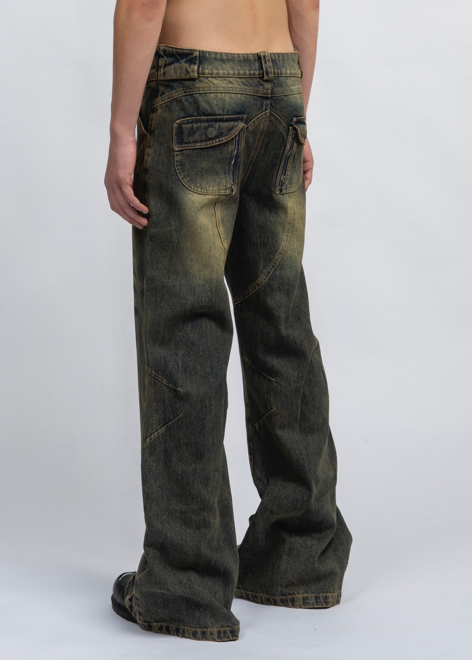 FLARED DENIM 003 STONE WASH GREY – NO/FAITH STUDIOS