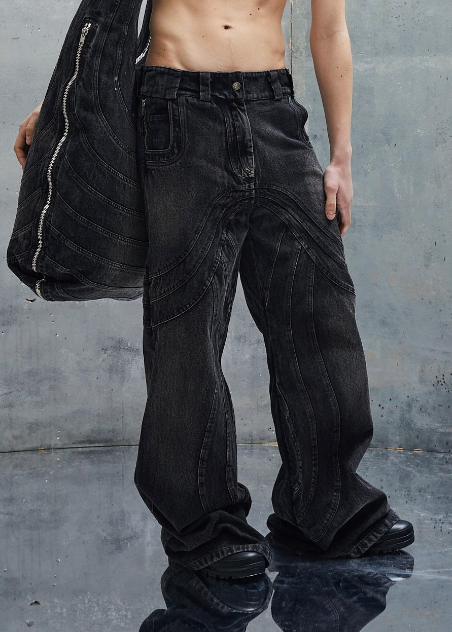 HEAVY WAVE DENIM USED BLACK – NO/FAITH STUDIOS