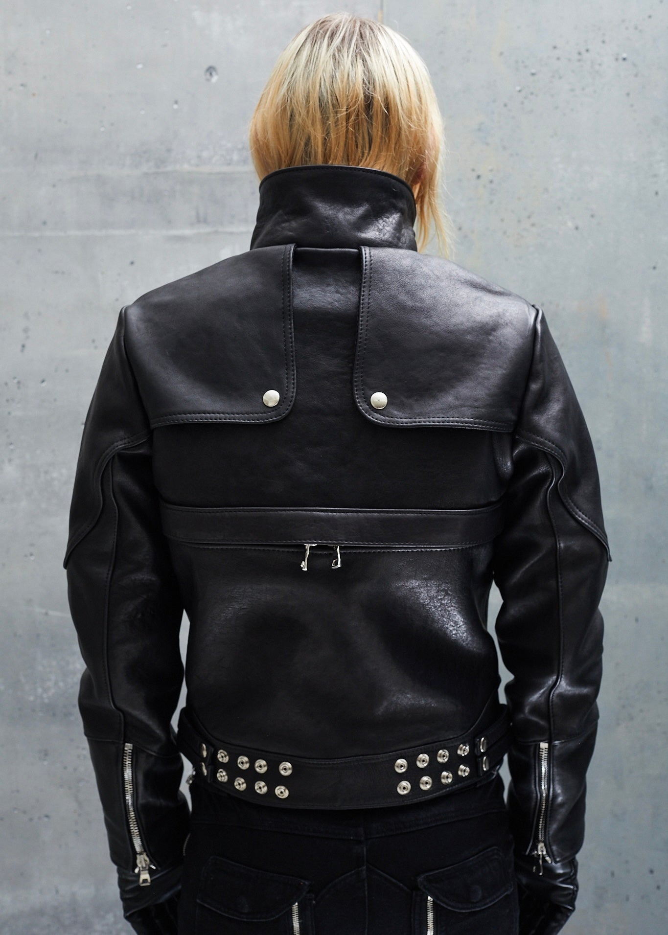 SNAKE ZIP LEATHER JACKET – NO/FAITH STUDIOS